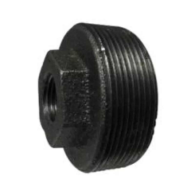 64527 Reducer Hex Bushing, 2 in MPT x 1/2 in FPT, Iron, Galvanized